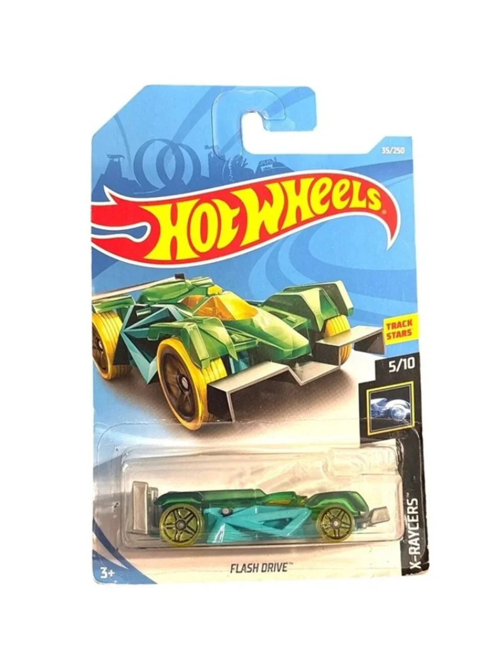 Die Cast Hot Wheels X-Raycers Series Flash Drive 5/10 Track Star Car 35/250 2017